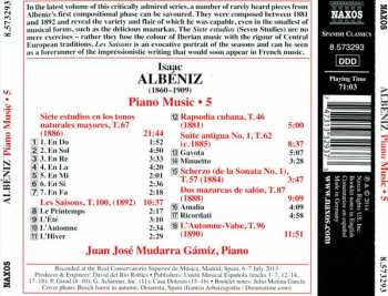 CD Isaac Albéniz: Piano Music, Vol. 5