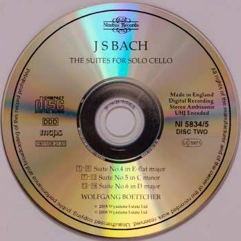 CD Johann Sebastian Bach: Suites For Solo Cello