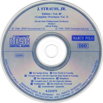 CD Johann Strauss Jr.: J. Strauss, Jr.:  Edition • Vol. 49 (Complete Overtures Vol. 2)