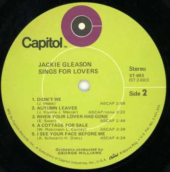 LP Jackie Gleason: Words Of Love