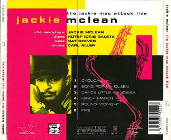 CD Jackie McLean: The Jackie Mac Attack  Live