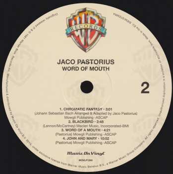 LP Jaco Pastorius: Word Of Mouth