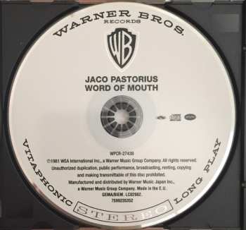 CD Jaco Pastorius: Word Of Mouth