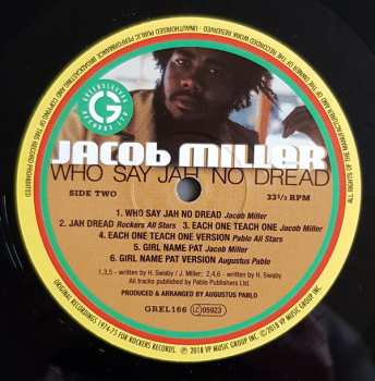 LP Jacob Miller: Who Say Jah No Dread (The Classic Augustus Pablo Sessions 1974-75) 