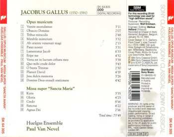 CD Jacobus Gallus: Opus Musicum • Missa Super "Sancta Maria"