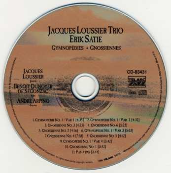 CD Jacques Loussier Trio: Satie - Gymnopédies - Gnossiennes