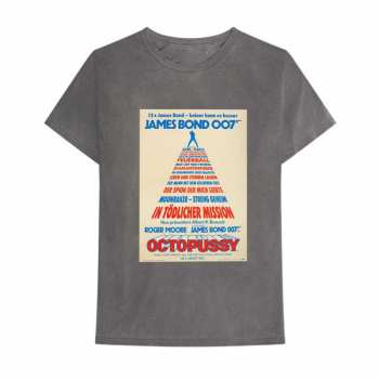 Merch James Bond 007: Tričko Octopussy German Plagát 