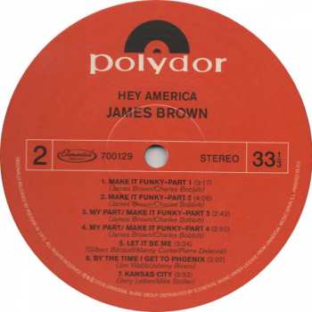 LP James Brown: Hey America LTD