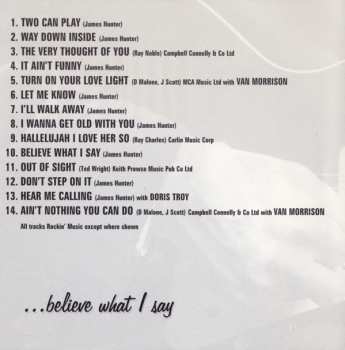 CD James Hunter: ...Believe What I Say