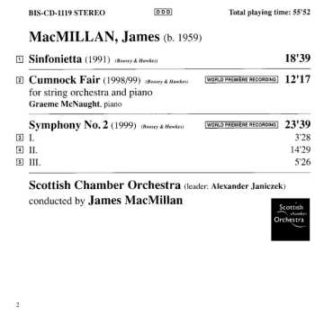 CD Scottish Chamber Orchestra: Symphony No. 2 / Cumnock Fair / Sinfonietta