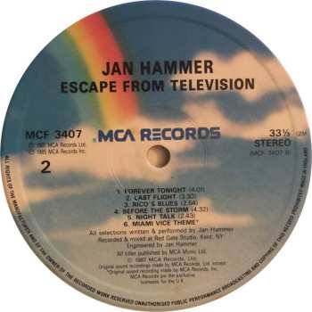LP Jan Hammer: Escape From Television