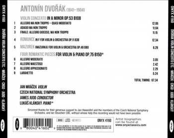 CD Antonín Dvořák: Violin Concerto; Romance; Mazurek; Four Romantic Pieces