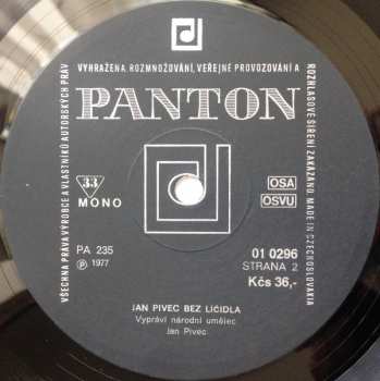 LP Jan Pivec: Jan Pivec Bez Líčidla