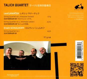 CD Leoš Janáček: Quatuor à Cordes N°1 « Sonate à Kreutzer », Quatuor à Cordes N°2 « Lettres Intimes », 