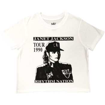 Merch Janet Jackson: Dámske Crop Top Rhythm Nation
