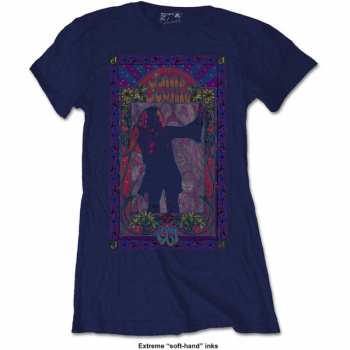 Merch Janis Joplin: Dámske Tričko Paisley & Flowers Frame 