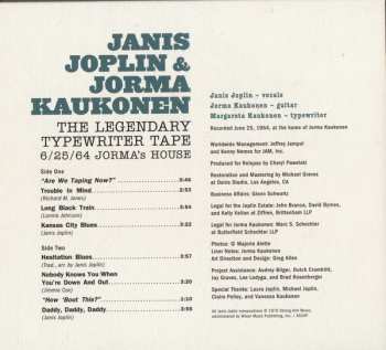 CD Janis Joplin: The Legendary Typewriter Tape 