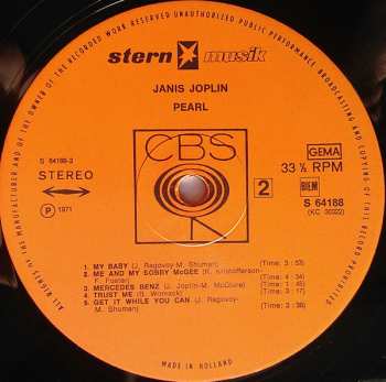 LP Janis Joplin: Pearl