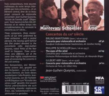 CD Bruno Mantovani: 21st Century Cello Concertos