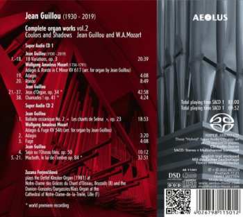 2SACD Wolfgang Amadeus Mozart: Jean Guillou: Organ Works, Vol. 2 / Colours And Shadows