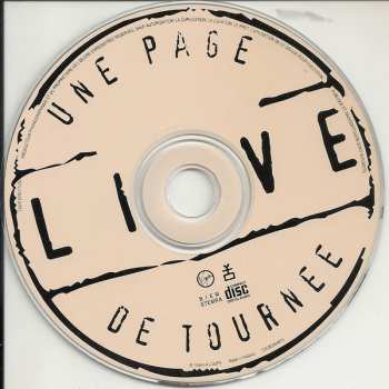 CD Jean-Louis Aubert: Une Page De Tournée (Live)