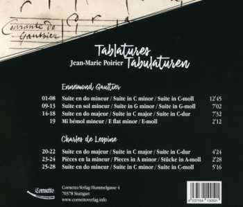 CD Jean-Marie Poirier: Tablatures Tablaturen