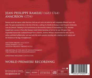 CD Jean-Philippe Rameau: Anacréon