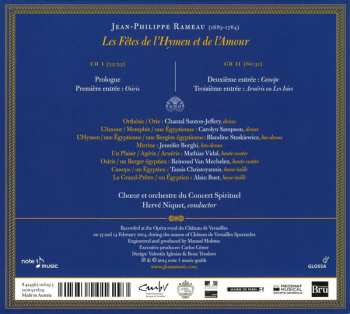 2CD Jean-Philippe Rameau: Les Fêtes De L'Hymen Et De L'Amour
