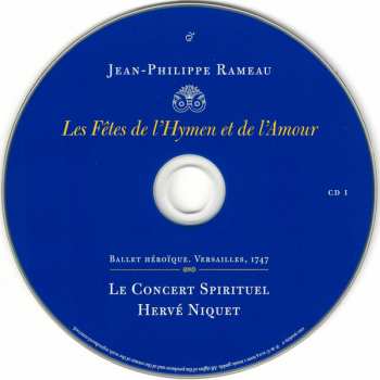 2CD Jean-Philippe Rameau: Les Fêtes De L'Hymen Et De L'Amour