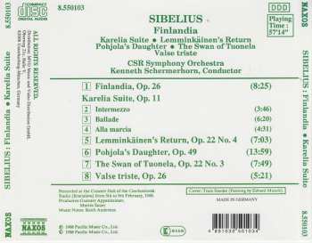CD Jean Sibelius: Finlandia • Swan Of Tuonela • Valse Triste • Karelia Suite • Pohjola's Daughter • Lemminkäinen's Return
