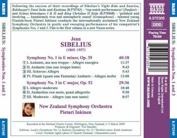 CD Jean Sibelius: Symphonies Nos.1 And 3