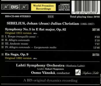 CD Jean Sibelius: Symphony No. 5 In E Flat Major, Op. 82 / En Saga, Op. 9