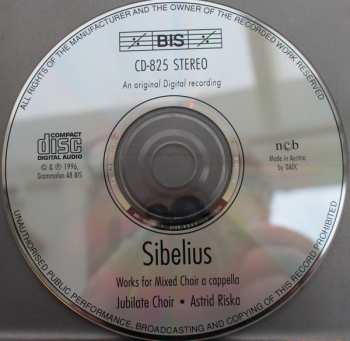 CD Jean Sibelius: Works For Mixed Choir A Cappella