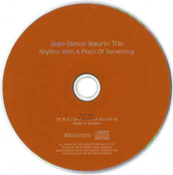 CD Jean-Simon Maurin Trio: Rhythm With A Pinch Of Something