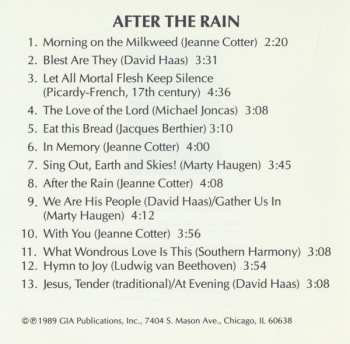 CD Jeanne Cotter: After The Rain (Music For Solo Piano)