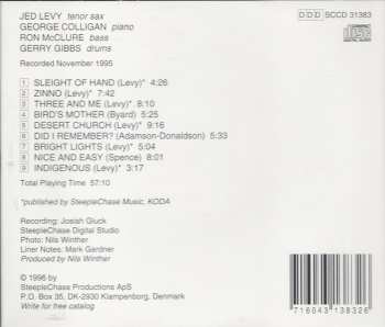 CD Jed Levy Quartet: Sleight Of Hand