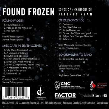 CD Jeffrey Ryan: Found Frozen - Songs of Jeffrey Ryan