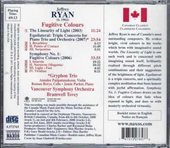 CD The Gryphon Trio: Fugitive Colours • The Linearity Of Light • Equilateral
