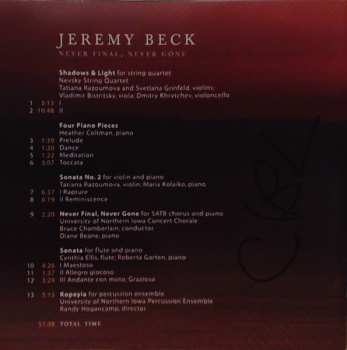CD Jeremy Beck: Never Final, Never Gone
