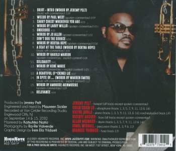 CD Jeremy Pelt: Griot: This Is Important!