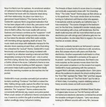 2CD Jerry Goldsmith: Basic Instinct  (Original Motion Picture Soundtrack)