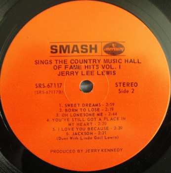 LP Jerry Lee Lewis: Sings The Country Music Hall Of Fame Hits Vol. 1