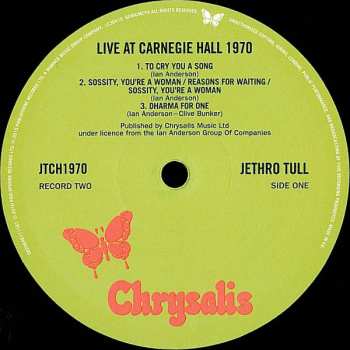 2LP Jethro Tull: Live At Carnegie Hall 1970 LTD