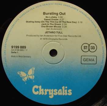 2LP Jethro Tull: Live (Bursting Out)
