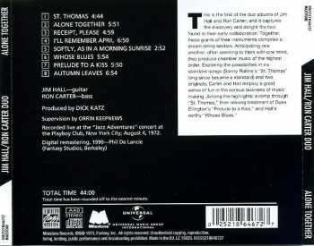 CD Jim Hall / Ron Carter Duo: Alone Together
