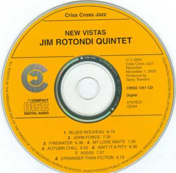 CD Jim Rotondi: New Vistas
