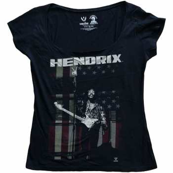 Merch Jimi Hendrix: Dámske Tričko Peace Flag 