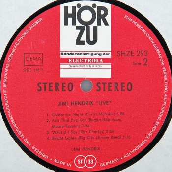 LP Jimi Hendrix: Live