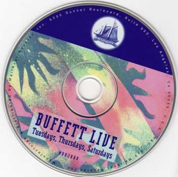 CD Jimmy Buffett: Buffett Live • Tuesdays, Thursdays, Saturdays