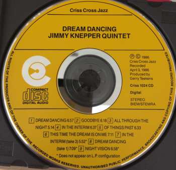 CD Jimmy Knepper Quintet: Dream Dancing